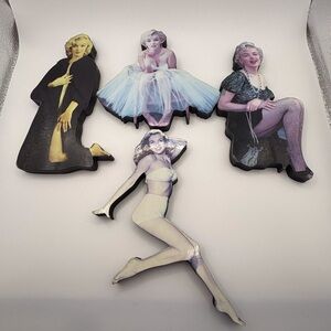 Marilyn Monroe Home Accents Decor Magnets- Black, White, Blue